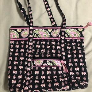 Vera Bradley “Pink Elephants” Tote